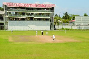 Berbice skipper Marvan Prashad plays through the onside during his match-winning unbeaten innings