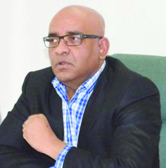 Opposition Leader  Bharrat Jagdeo 