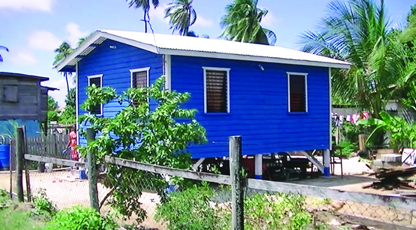 The houses which was donated to three Berbice families 