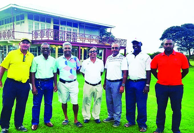 The newly elected executive members of the LGC are from left; William Walker, Deanand Bissessar, Hilbert Shields, Esau Shamshudin, Brian Hackett and Parmanand “Max” Persaud 