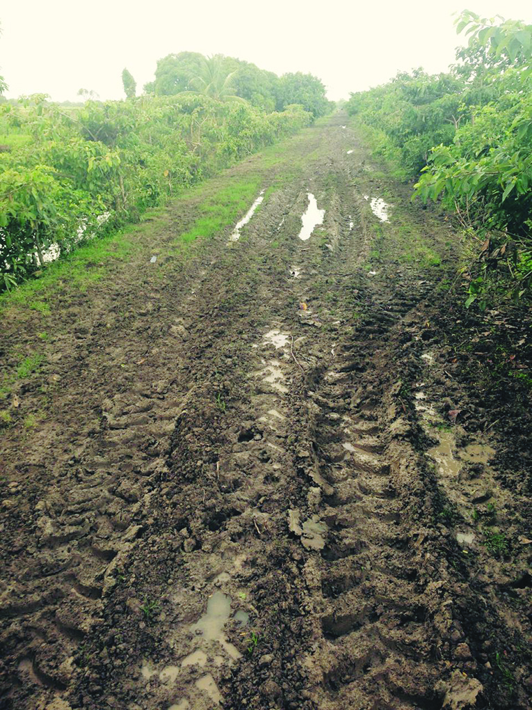 The current condition of the Huntley Access Dam 