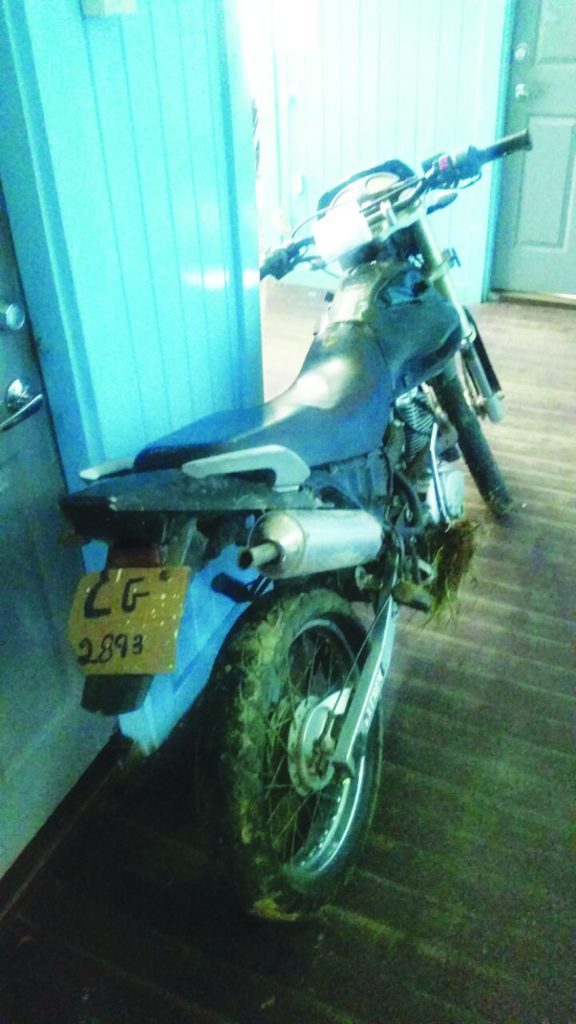 The stolen motocycle
