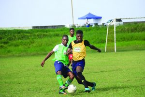 It was another day of attritional battles at the Ministry of Education Ground, Carifesta Avenue (Marceano Narine photo)