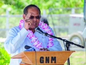 The sugar industry will not be closed: Prime Minister Moses Nagamootoo speaking at the Rose Hall Sugar Estate Martyrs memorial on Wednesday