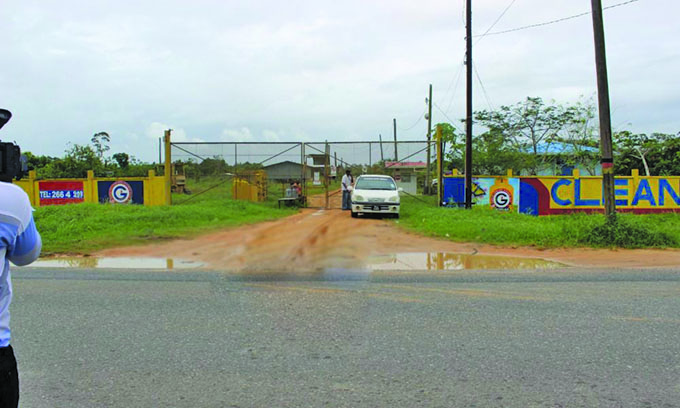 The entrance to  Guy Gas main office at Land of Canaan