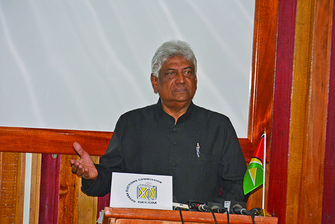 Former GECOM Chairman, Dr Steve Surujbally