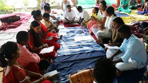 Youths from Reliance mandir singing chowtaal 