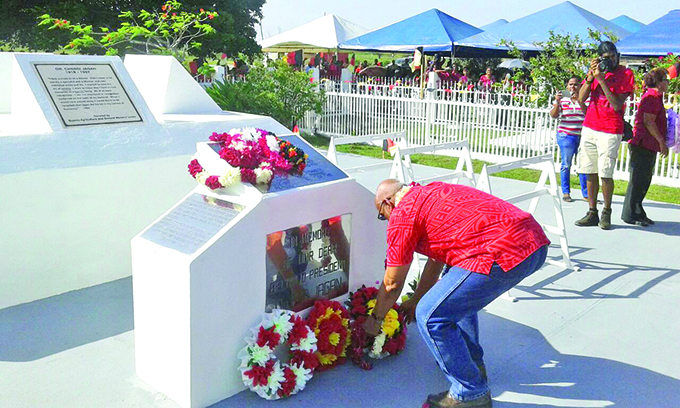 Former President Donald Ramotar pays tribute to Dr Jagan