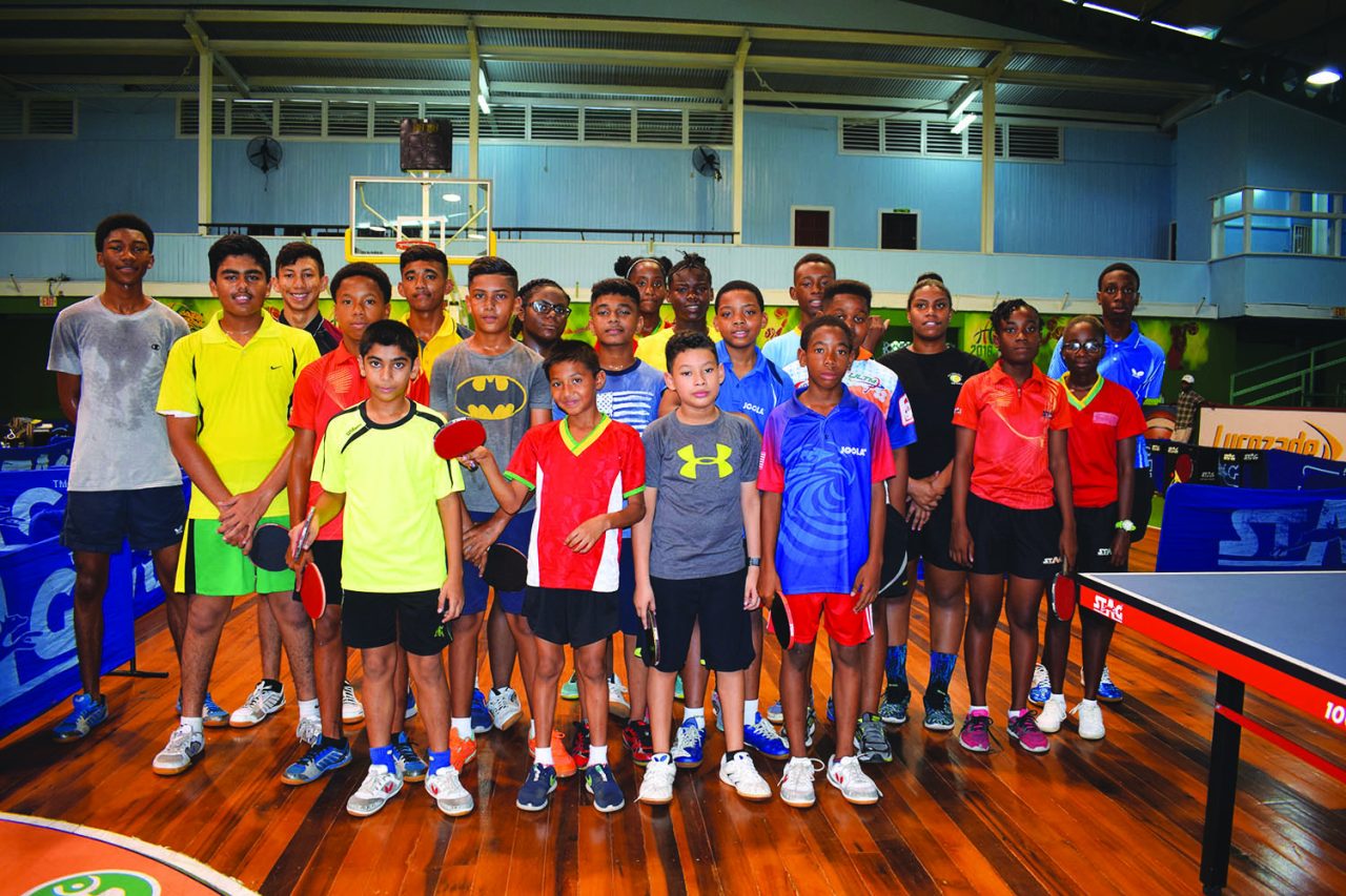 Junior table tennis team banking on home advantage to succeed Guyana
