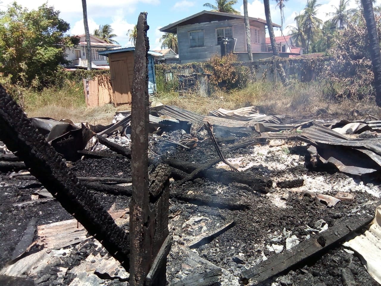 4 homeless as Corentyne house goes up in flames - Guyana Times