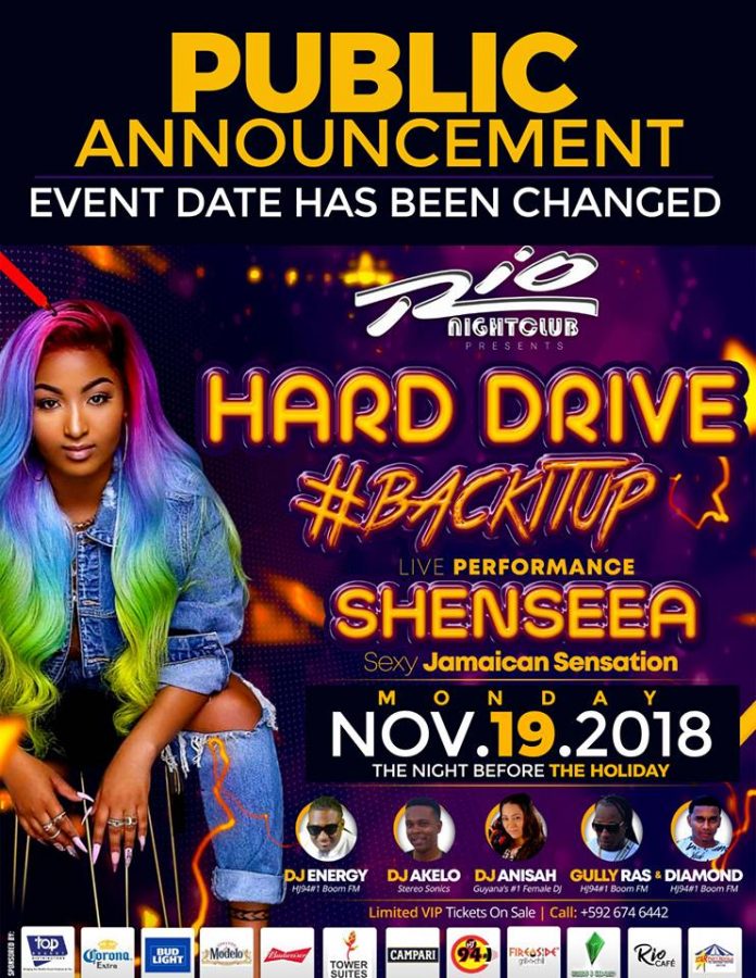 Shenseea for Rio on Monday evening Guyana Times