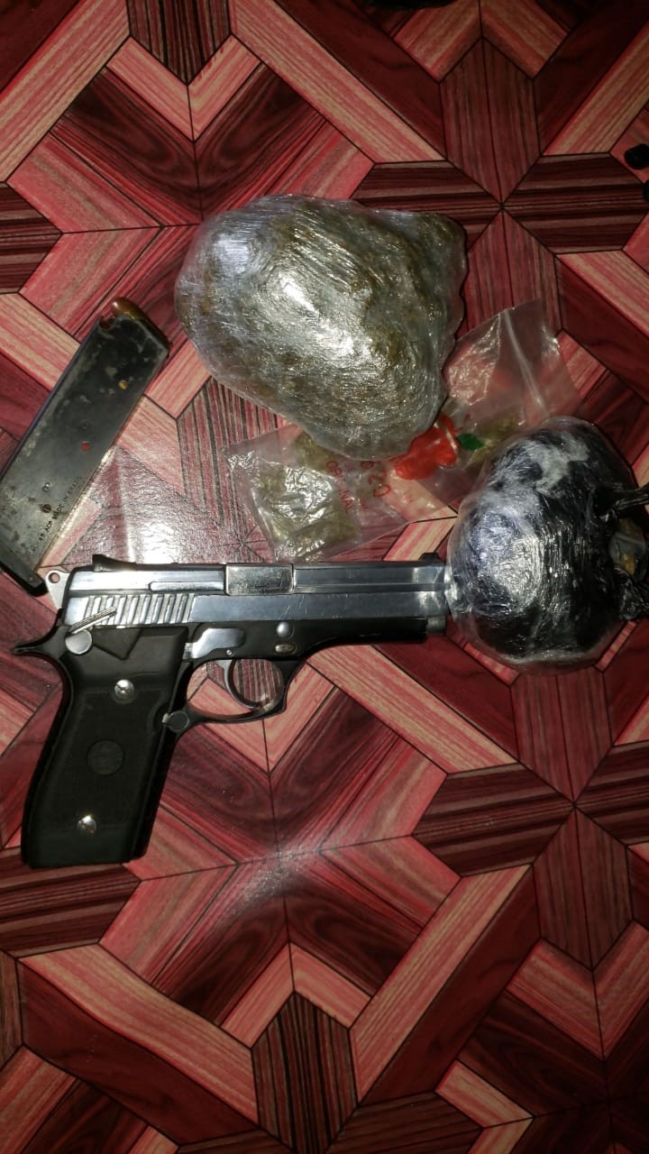 2 nabbed with gun, ammo and ganja Guyana Times