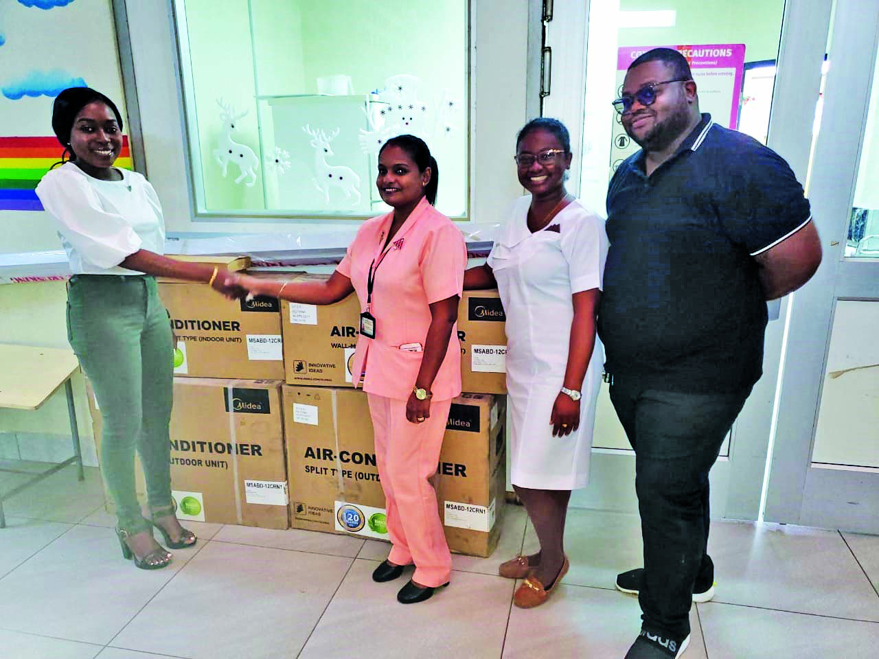 GTT Employee Donates AC Units To Paediatric Ward - Guyana Times