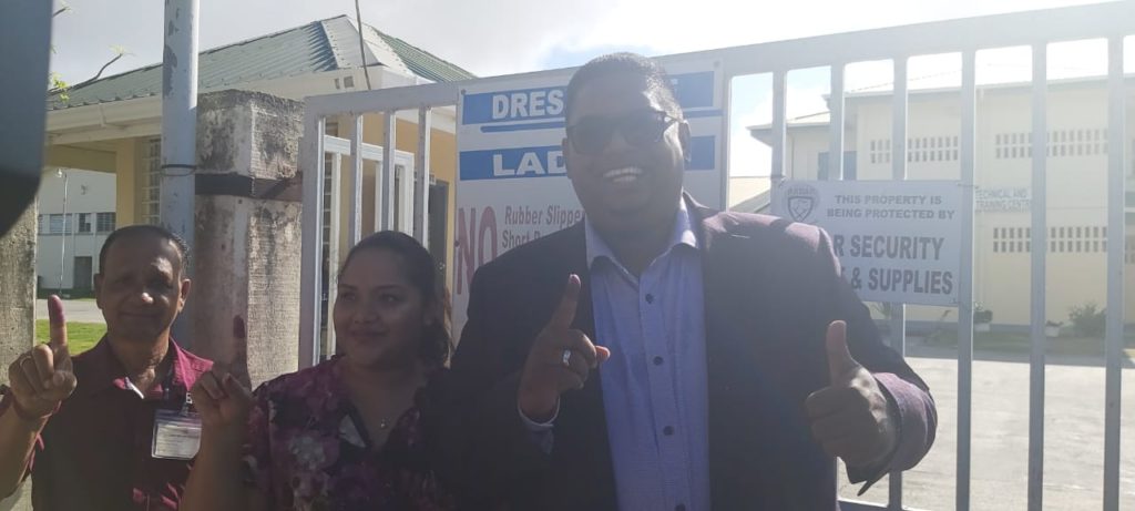 PPP/C Presidential Candidate, Irfaan Ali votes - Guyana Times