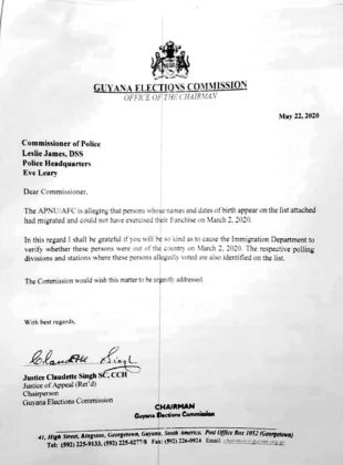 allegations apnu afc ppp migrated voting guyana