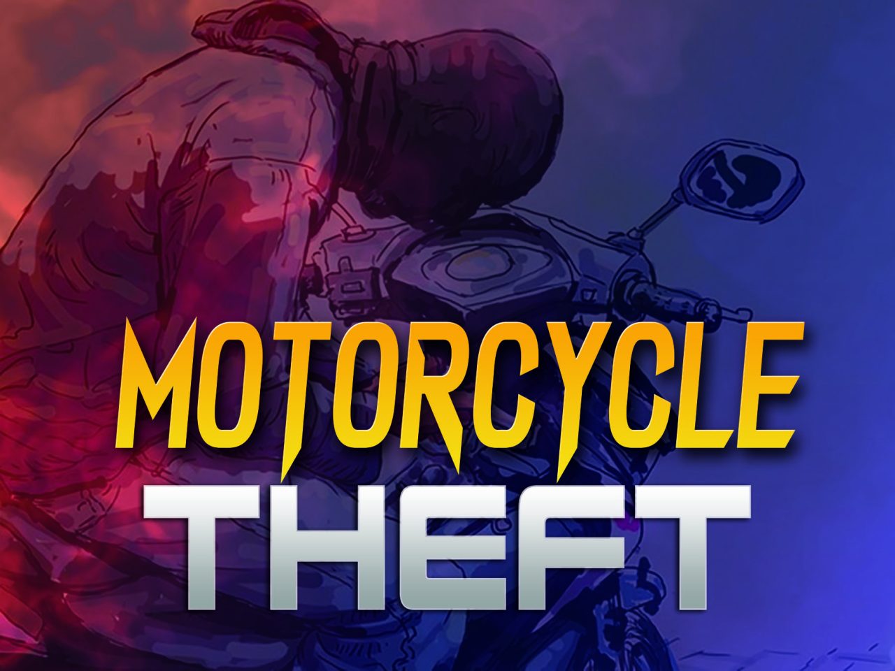 Gunmen steal a motorcycle at traffic lights
