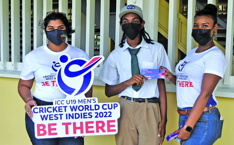 ICC U19 World Cup Guyana members invest free tickets into schools