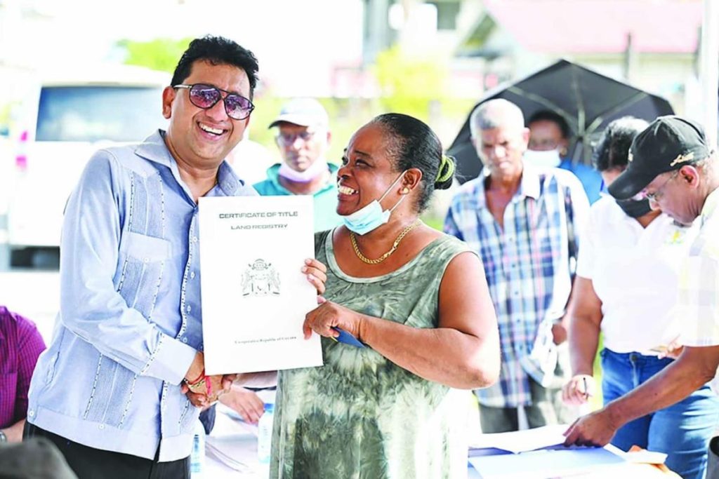 64 Zeelugt families receive land titles - Guyana Times