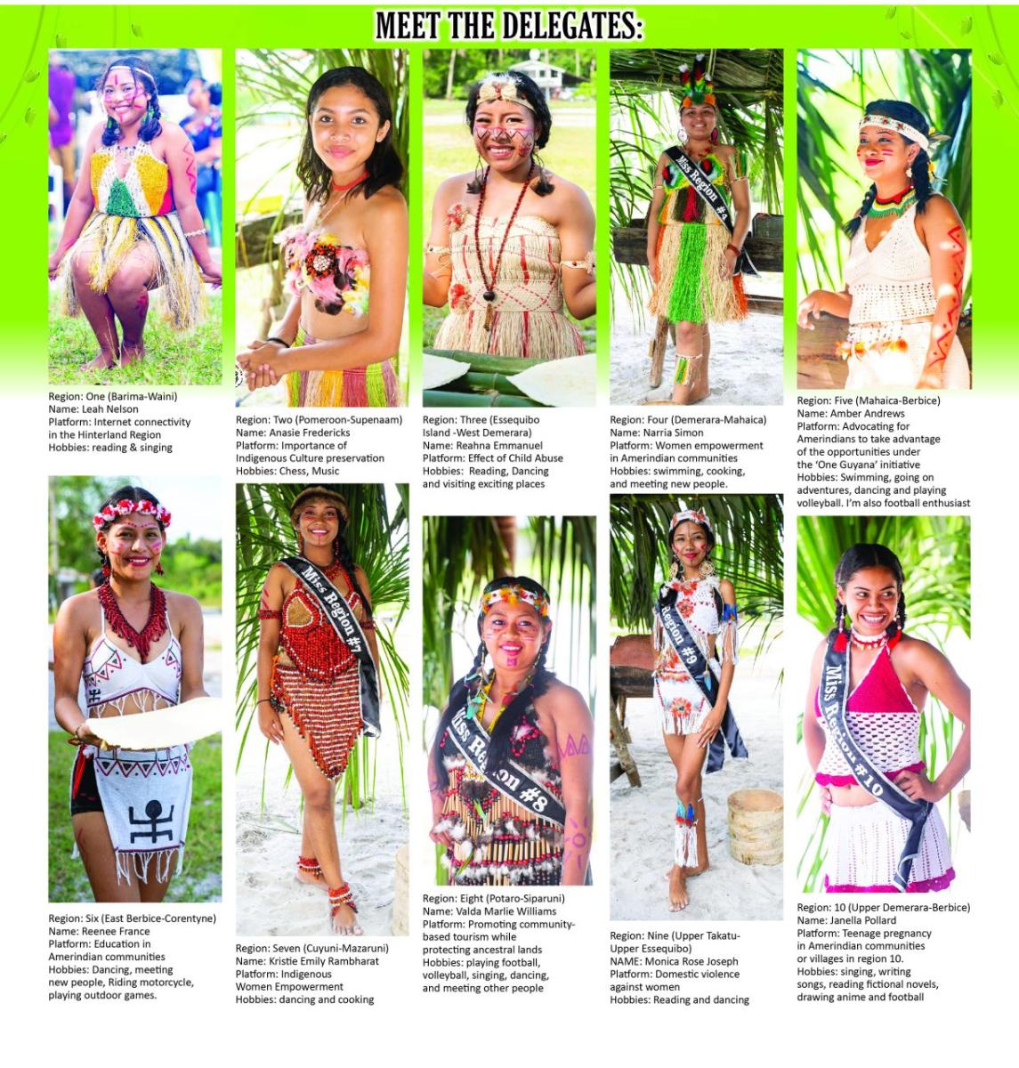 10 To Vie For Miss Amerindian Heritage Title Guyana Times 