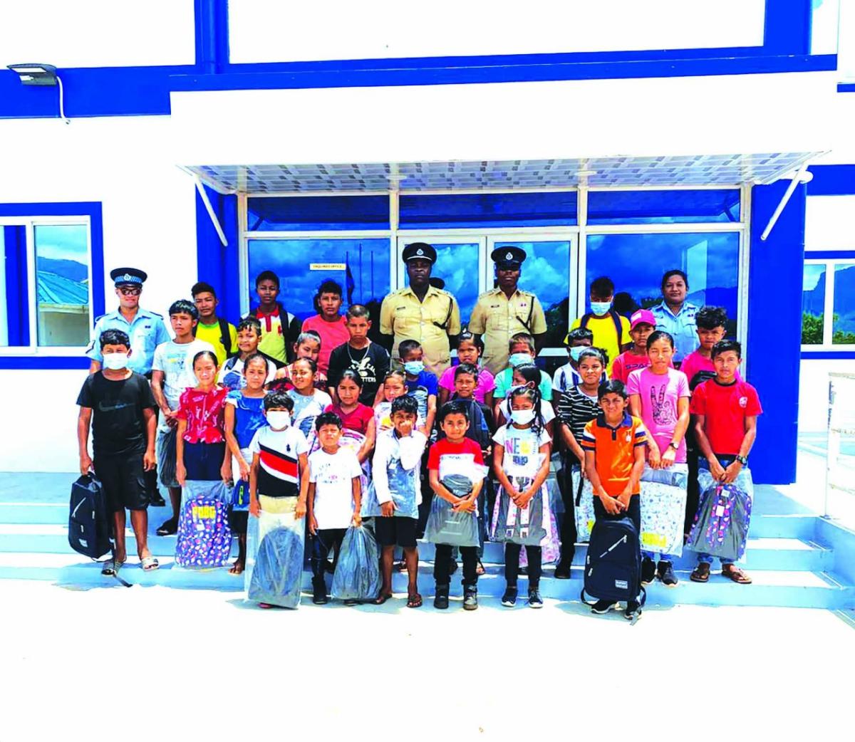 GPF distributes stationery items to Reg 8 youths Guyana Times