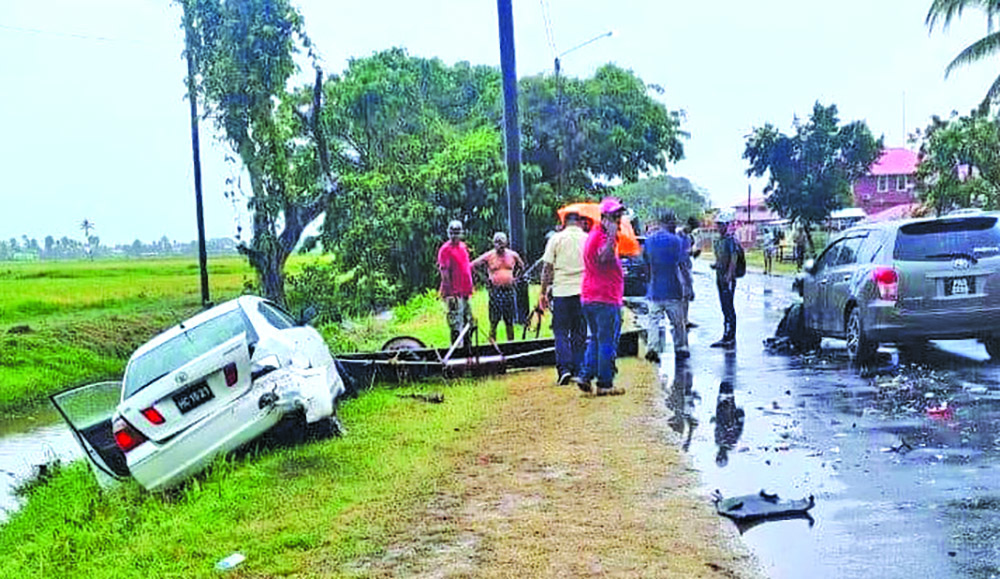 7 vehicles damaged in weekend accidents along Essequibo Coast Guyana