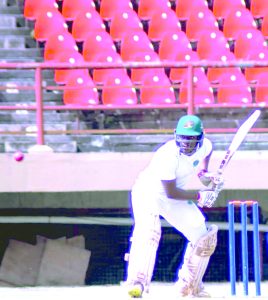 Shamar Yearwood was unbeaten on 94 at stumps on day one