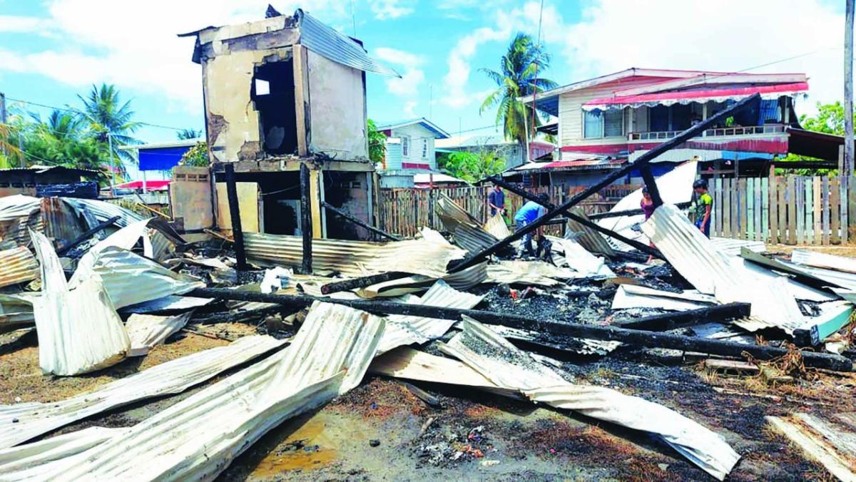 7 homeless after WCB blaze - Guyana Times