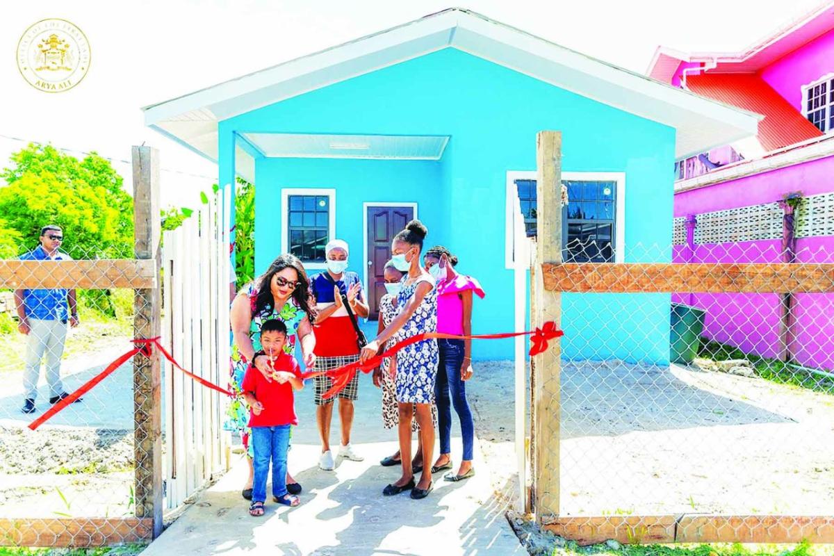 First Lady hands over new house to Tuschen family Guyana Times