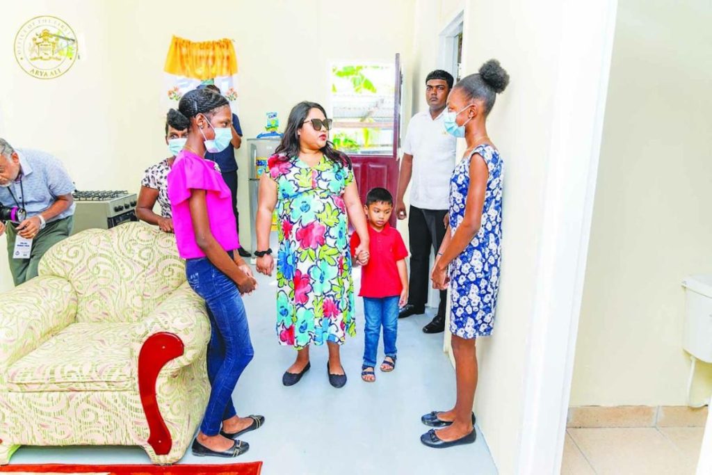 First Lady hands over new house to Tuschen family Guyana Times
