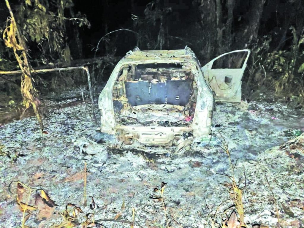 Burnt Car With Human Remains Found At Swan - Guyana Times