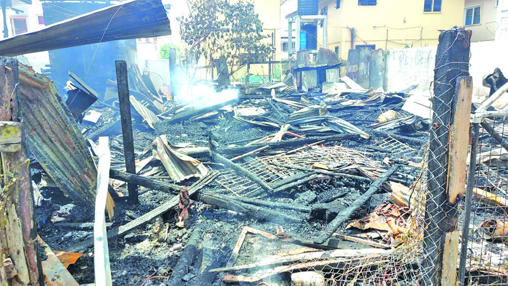 4 homeless after fire guts 2 houses in NA; arson suspected - Guyana Times