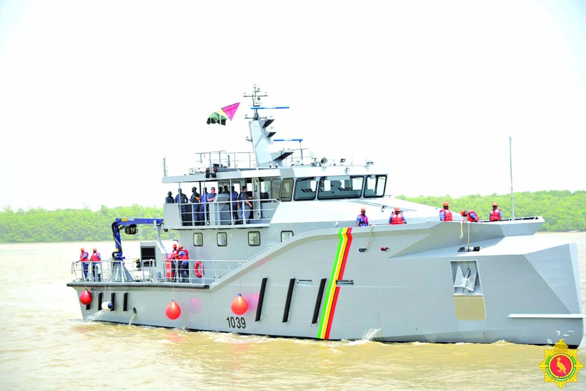 GDF Coast Guard's new US$11.5M patrol vessel arrives - Guyana Times