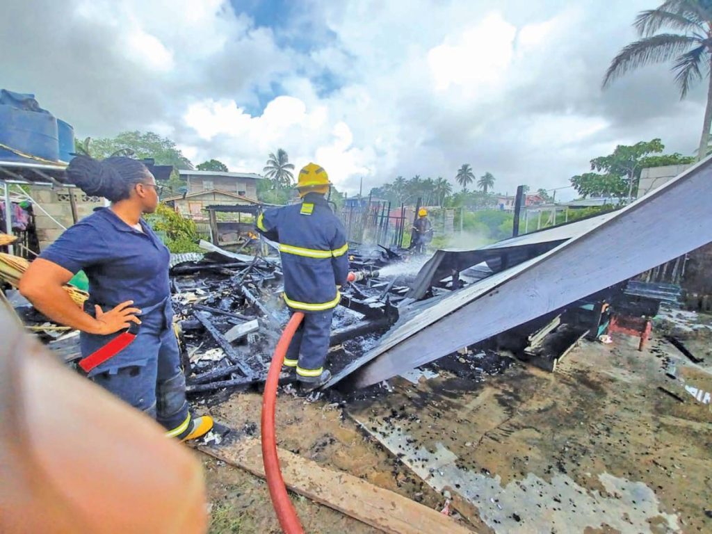 Mother, 3 children homeless after fire destroys Berbice home - Guyana Times