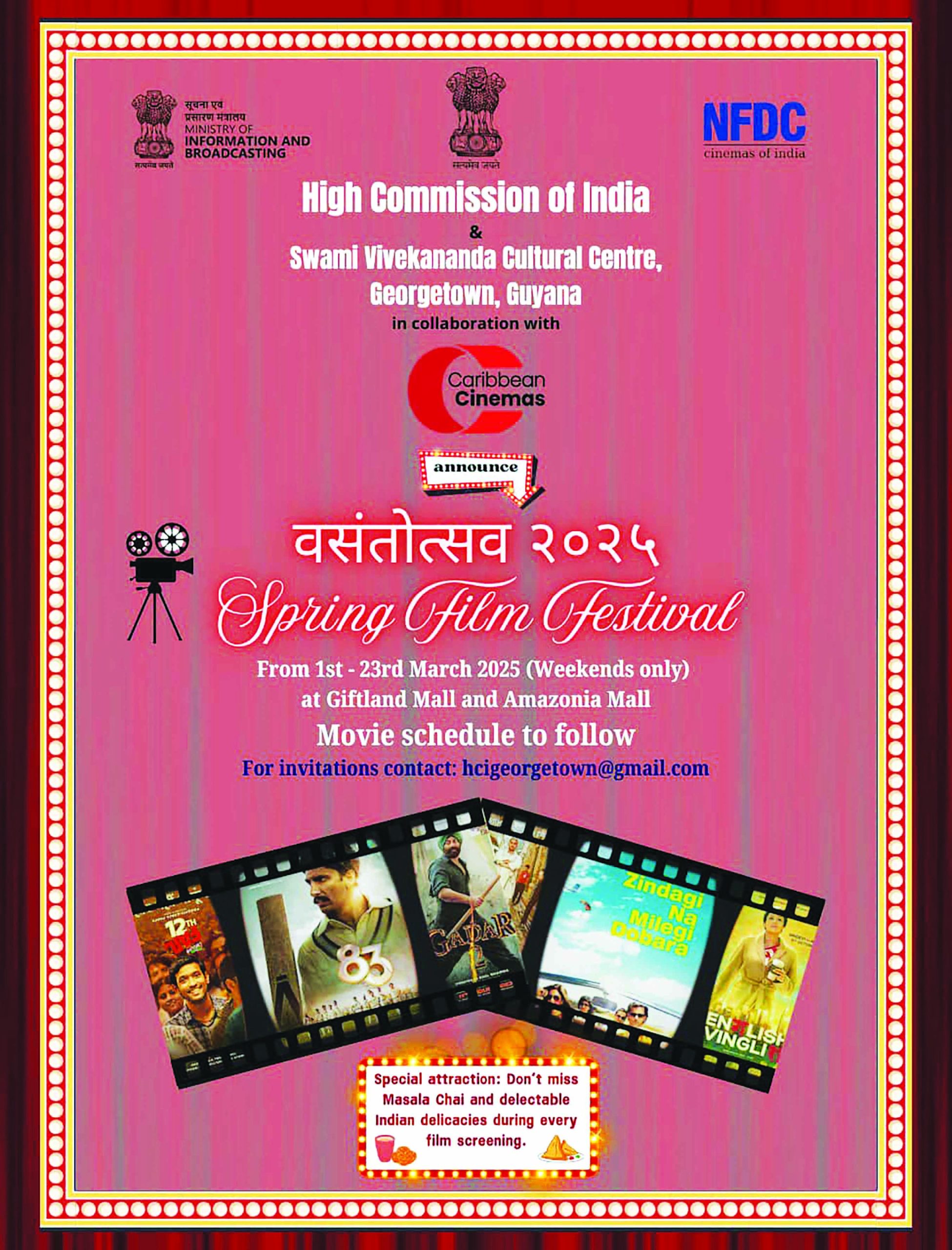 Spring Inviations Spring Film Festival for Bollywood fans - Guyana Times