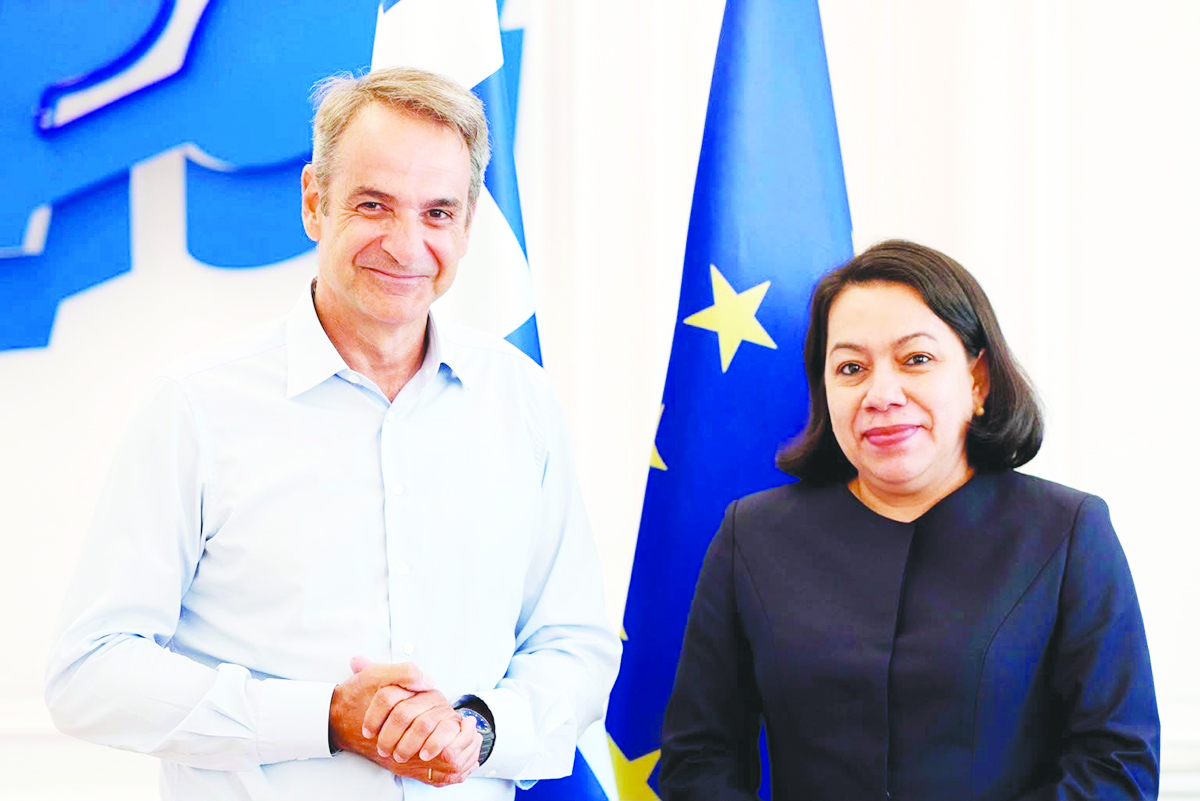Guyana’s Ambassador takes UN Secretary General campaign to Greece