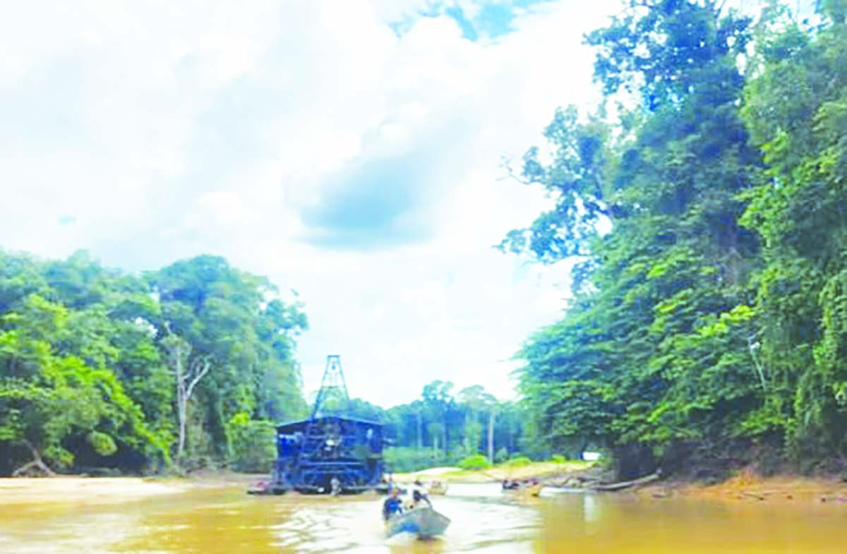 Dredges, gold seized in crackdown on illegal mining operation along Puruni River