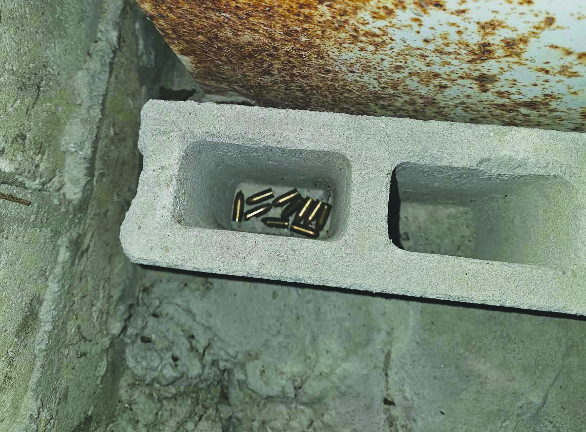 Ammo found hidden in concrete block at Pouderoyen
